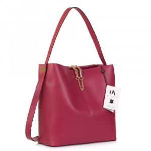 Geanta dama din piele naturala DiAmanti Ysabelle Fucsia